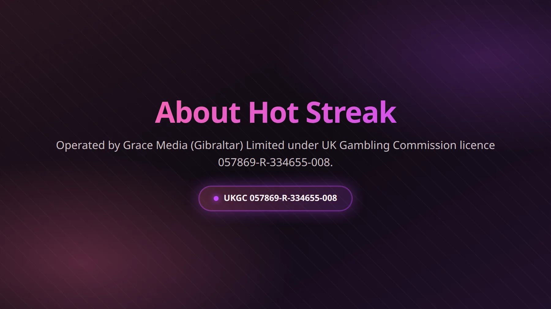 About Hot Streak Casino — UKGC-licensed UK online casino
